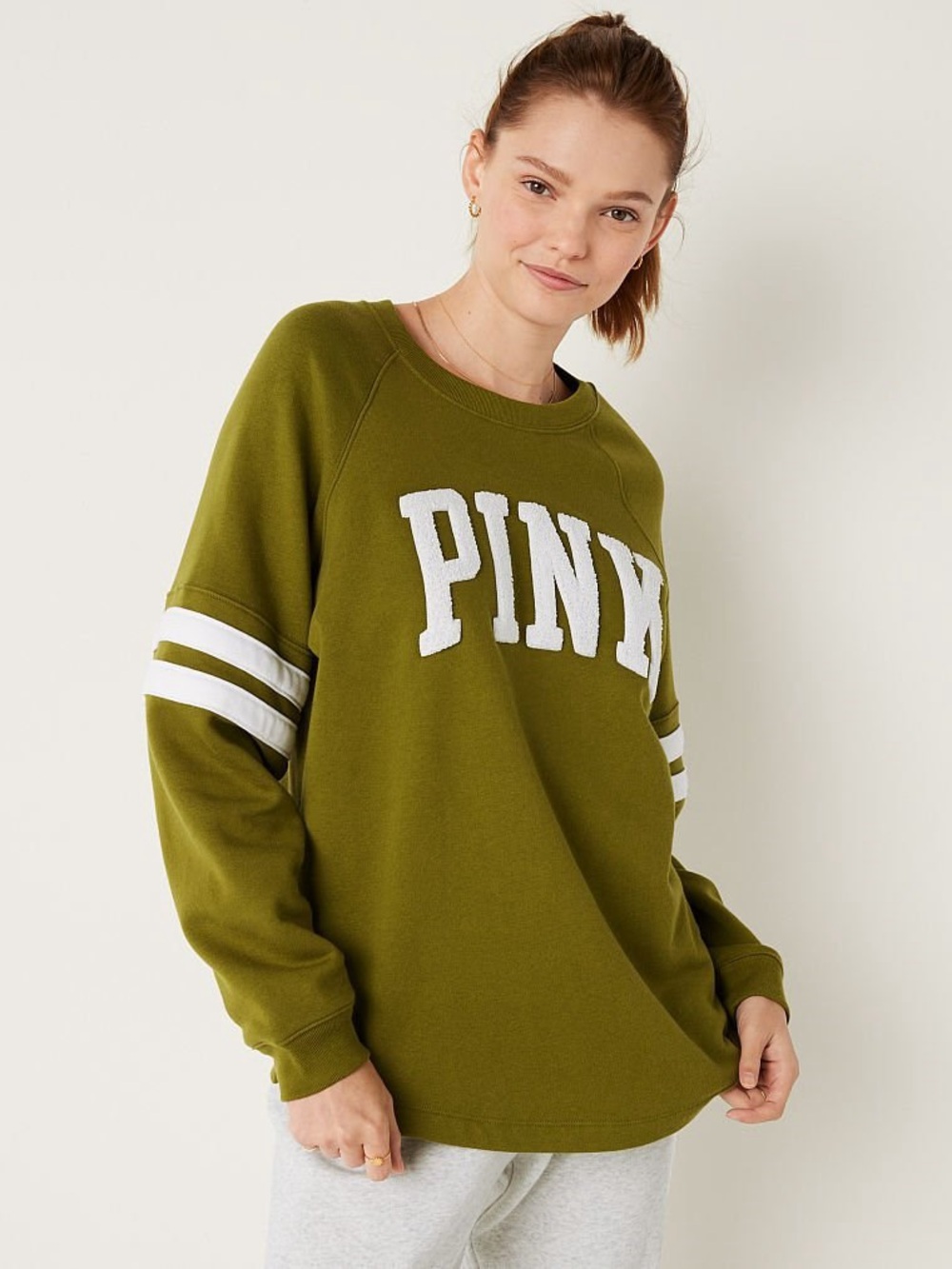 Victoria's Secret PINK Oversized Fleece Crewneck Sweatshirt
